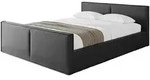 Altdecor Polsterbett, Schwarz Hochglanz, Textil, 180x200 cm, Schlafzimmer,...