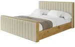 Altdecor Polsterbett, Taupe, Textil, 140x200 cm, Schlafzimmer, Betten,...