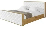 Altdecor Polsterbett, Wei&szlig; Hochglanz, Textil, 140x200 cm, Schlafzimmer, Betten,