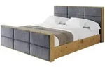 Altdecor Polsterbett, Dunkelgrau, Textil, 200x200 cm, Schlafzimmer, Betten,