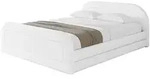 Altdecor Polsterbett, Wei&szlig; Hochglanz, Textil, 200x200 cm, Schlafzimmer, Betten,