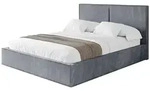 Altdecor Polsterbett, Grau, Textil, H3 + H4, 120x200 cm, Schlafzimmer, Betten,