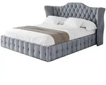 Altdecor Polsterbett, Grau, Textil, 200x200 cm, Schlafzimmer, Betten,...