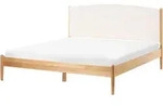 Beliani Bett, Hellbraun, Holz, 160x200 cm, Schlafzimmer, Betten
