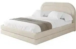 Altdecor Polsterbett, Creme, Textil, H3 + H4, 180x200 cm, Schlafzimmer, Betten,