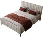 Stilvora Polsterbett, Beige, Metall, 1-Zonen, 140x200 cm, Schlafzimmer, Betten,