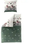 Bierbaum Bettw&auml;sche, Gr&uuml;n, Textil, Weihnachten, 135x200 cm, pflegeleicht,
