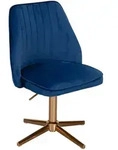 Kadima Design Drehstuhl, Blau, Metall, Sternfu&szlig;, 46x100x47 cm, Arbeitszimmer,
