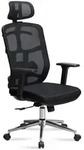 Kadima Design B&uuml;rostuhl, Schwarz, Metall, Sternfu&szlig;, 68x130x68 cm, Arbeitszimmer,