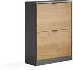 Vicco Schuhkipper, Eiche, Anthrazit, Holzwerkstoff, Rechteckig, 59x77.6x22 cm,