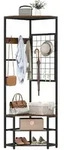 Costway Garderobenst&auml;nder, Schwarz, Metall, 49x171x49 cm, Garderobe,