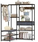 Costway Garderobenst&auml;nder, Schwarz, Metall, 107x152x99 cm, Garderobe,