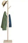 Relaxdays Garderobenst&auml;nder, Beige, Holz, Holzwerkstoff, 30x177x30 cm, Garderobe,