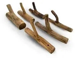 Design Delights Garderobenhaken, Natur, Holz, Echtholz,Recyclingholz, Vintage,