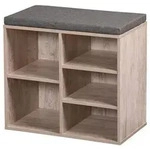 Kesper Garderobenbank, Grau, 51.5x29.5x48 cm, Fsc, Garderobe, Garderobenb&auml;nke