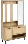 Beliani Flur-Set, Hellbraun, Braun, Holzwerkstoff, 112x179x35 cm, Garderobe,
