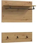 Mid.you Garderobenpaneel, Eiche Artisan, Holzwerkstoff, 80x73x27 cm,