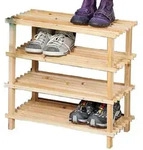 Kesper Schuhregal, Beige, Holz, 52x54x26 cm, Garderobe, Schuhaufbewahrung,