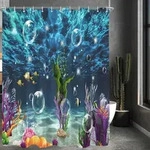 Duschvorhang, Mehrfarbig, Textil, 120x200 cm, Badtextilien, Duschvorh&auml;nge