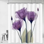 Duschvorhang, Lila, Textil, 180x200 cm, Badtextilien, Duschvorh&auml;nge
