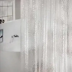 Duschvorhang, Transparent, Kunststoff, 180x180 cm, Badtextilien, Duschvorh&auml;nge