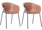 Beliani Gartenstuhl, Braun, Kunststoff, 55x74x50 cm, Wohnzimmer, Sessel