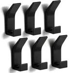 Handtuchhaken, Schwarz, Metall, 2.8x2x7 cm, Badaccessoires, Waschplatzzubeh&ouml;r,