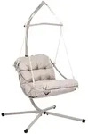 Beliani H&auml;ngesessel, Beige, Textil, 109x195x101 cm, Gartenm&ouml;bel, H&auml;ngesessel