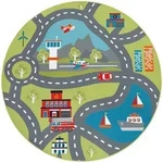 Paco Home Kinderteppich, Gr&uuml;n, Kunststoff, Rund, 160x160 cm, strapazierf&auml;hig,...
