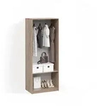 Livinity&reg; Kleiderschrank, Sonoma Eiche, Holzwerkstoff, 2 F&auml;cher, 80x200x50 cm,
