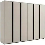 Livetastic Dreht&uuml;renschrank, Kaschmir, Holzwerkstoff, 10 F&auml;cher, 242x184x52 cm,