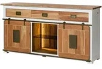 Massivmoebel24 Sideboard, Wei&szlig;, Holz, Echtholz,Mangoholz, 3 F&auml;cher, 3...