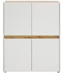 Lomado Highboard, Wei&szlig;, Holzwerkstoff, 100x120x40 cm, Wohnzimmer, Kommoden &