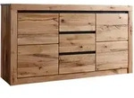 Massivmoebel24 Sideboard, Natur, Holz, Echtholz,Wildeiche, 2 F&auml;cher, 3...