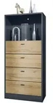 Vladon Kommode, Eiche, Holzwerkstoff, 56x125x36 cm, Wohnzimmer, Kommoden &