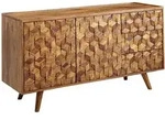 Kadima Design Sideboard, Braun, Holz, Echtholz, 3 Schubladen, Rechteckig,