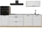 Vicco K&uuml;chenzeile, Wei&szlig;, Eiche, Holzwerkstoff, Rechteckig, 280x143x60 cm,...