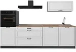 Vicco K&uuml;chenzeile, Wei&szlig;, Anthrazit, Holzwerkstoff, Rechteckig, 280x143x60 cm,