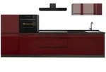 Vicco K&uuml;chenzeile, Rot, Anthrazit, Holzwerkstoff, Rechteckig, 340x143x46 cm,