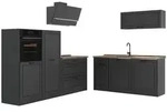 Vicco K&uuml;chenzeile, Anthrazit, Anthrazit, Holzwerkstoff, Rechteckig, 220x143x60...