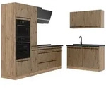 Vicco Eckk&uuml;che, Eiche Artisan, Honigeiche, Holzwerkstoff, Formgebogen,...