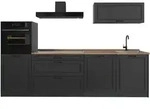 Vicco K&uuml;chenzeile, Anthrazit, Anthrazit, Holzwerkstoff, Rechteckig, 280x143x60...