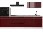 Vicco K&uuml;chenzeile, Rot, Wei&szlig;, Holzwerkstoff, Rechteckig, 280x143x46 cm,...