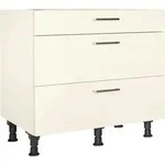 Nobilia Schubkastenunterschrank Touch, Magnolie, Holzwerkstoff, 3 Schublade(n)