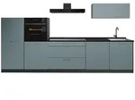 Vicco K&uuml;chenzeile, Blaugrau, Anthrazit, Holzwerkstoff, Rechteckig, 340x143x60...