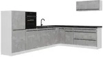 Vicco Eckk&uuml;che, Grau, Wei&szlig;, Holzwerkstoff, Rechteckig, 327x143x60 cm, K&uuml;chen,