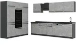 Vicco K&uuml;chenzeile, Grau, Anthrazit, Holzwerkstoff, Rechteckig, 180x206.8x60 cm,