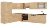 Vicco Eckk&uuml;che, Eiche, Eiche, Holzwerkstoff, Formgebogen, 347x206.8x60 cm,...