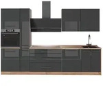 Vicco K&uuml;chenzeile, Anthrazit, Eiche, Holzwerkstoff, Rechteckig, 310x206.8x51.6...