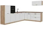 Vicco Eckk&uuml;che, Wei&szlig;, Honigeiche, Holzwerkstoff, Rechteckig, 327x143x60 cm,